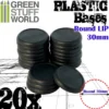 Plastic Bases - Round Lip Black
