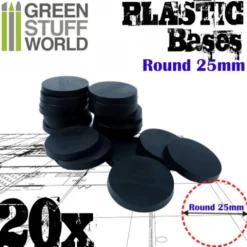Plastic Bases - Round 25mm BLACK
