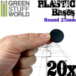 Plastic Bases - Round 25mm BLACK