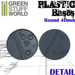 Plastic Bases - Round 40mm BLACK