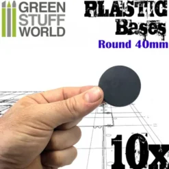 Plastic Bases - Round 40mm BLACK