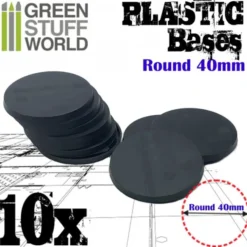 Plastic Bases - Round 40mm BLACK