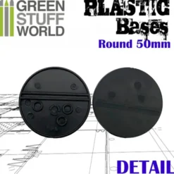 Plastic Bases - Round 50mm BLACK