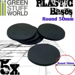 Plastic Bases - Round 50mm BLACK