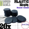 Plastic Bases - Round 32mm BLACK