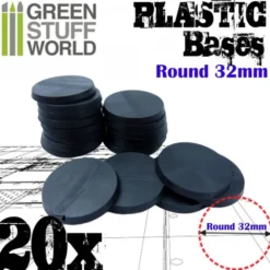 Plastic Bases - Round 32mm BLACK