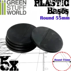 Plastic Bases - Round 55mm BLACK