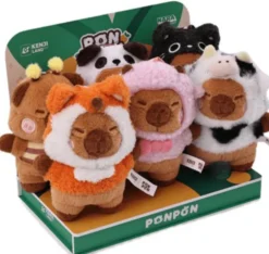 Pon Pon Capybara Cosplay Plush Keychain