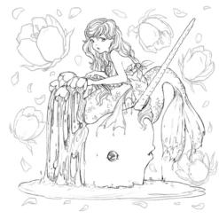 Pop Manga Paint and Ink Coloring Book