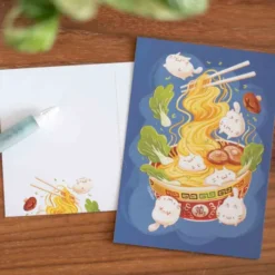 Postcard - Cat Noodles