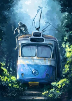 Poster -Trolley problem 50 x 70cm