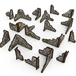 Pre-Painted Walls Terrain: Fantasy Dungeon