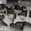 Pre-Painted Walls Terrain: Ruined Sci-Fi Walls