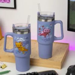Purple Axolotl Multiway Travel Mug w/ Straw 900 ml