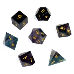 Purple Fluorite Dice Set