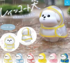 Raincoat Dog Mascot Figure