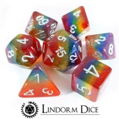 Rays of Pride - Glitter Rainbowset of 7 dice