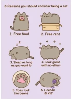 Reasons To Be A Cat Postcard Print A6