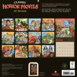 Ricardo Diseño Classic Horror Movies 2027 Wall Calendar