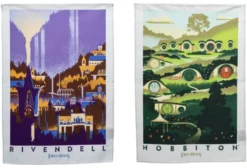 Rivendell & Hobbiton Tea Towel 2-Pack