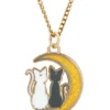 Sailor Moon Necklace - Cats On The Moon