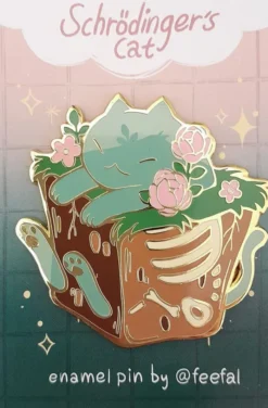 Schrödingers Cat Enamel Pin
