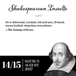 Shakespearean Insults 2027 Day-to-Day Calendar