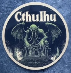 Single Vinyl Sticker- Cthulhu On Top of Ruin Temple