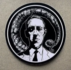 Single Vinyl Sticker - HP Lovecraft w/ Tentacle