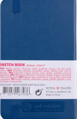 Sketchbook Navy Blue 9 x 14 cm