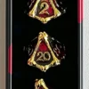 Skull and Bone Metal Dice Set (Red)