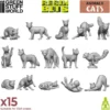 Small Resin Cats