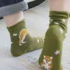 Socks Two-toe Tabi Hanashiba (Dog)