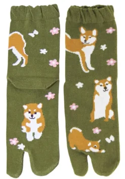 Socks Two-toe Tabi Hanashiba (Dog)