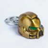 Space Marine MKVII Helmet Gold Metal Keychain