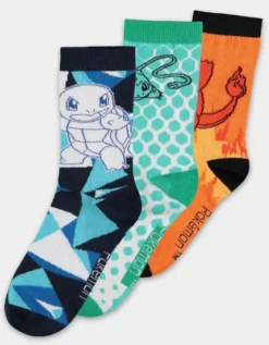 Squirtle, Bulbasaur & Charmander Socks Size 39/42