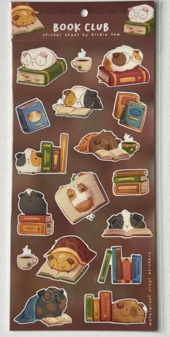 Sticker Sheet - Guinea Pig Book Club