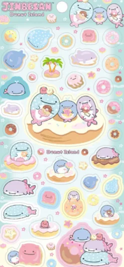 Stickers: Jinbesan Donut Island Green