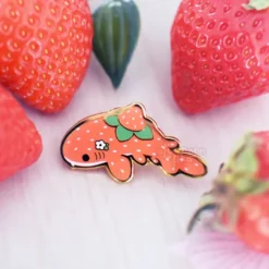 Strawberry Shark Pin