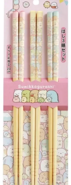 Sumikkogurashi Chopstick - Set of 3 Pairs - 23 cm