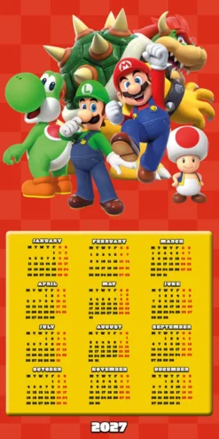 Super Mario 2027 Wall Calendar