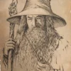 The Hobbit Art Print Portrait of Gandalf the Grey 21 x 28 cm