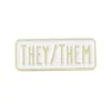 They/Them Simple Pronoun Pin
