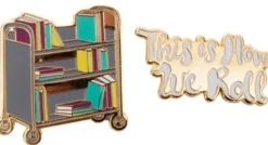 This is How We Roll Book Truck Enamel Pin Set