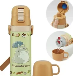 Totoro Ocarina Ultra-light Stainless Steel bottle w/cup 430ml