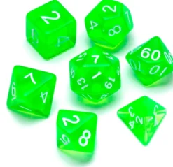 Transparent Series: Green - Numbers: White