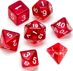 Transparent Series: Red - Numbers: White