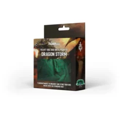 Velvet Dice Bag With Pockets: Green Dragon Scales