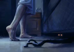 Vykort - Monster under bed