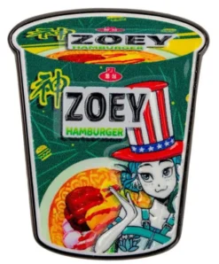 Zoey Hamburger Noodles Pin